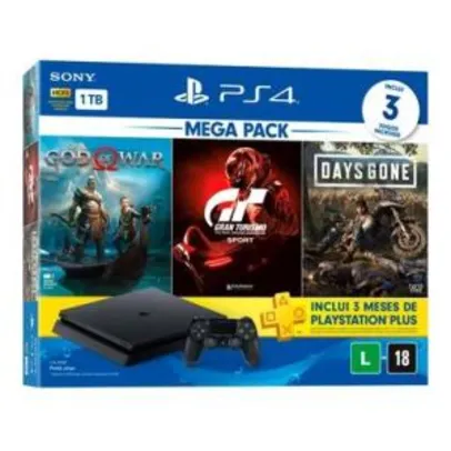 Console Sony PlayStation 4 Mega Pack 12 | R$ 2350