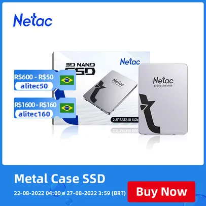 SSD Netac Sata 3 Case de Metal 1TB