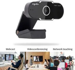 Webcam Full HD 1080P USB com Microfone Embutido