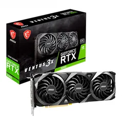 Placa de Vídeo RTX 3060 3X 12G OC MSI NVIDIA GeForce Ventus, 12GB GDDR6, DLSS, Ray Tracing - 3060 VENTUS 3X 12G OC