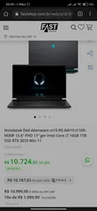 Notebook Dell Alienware m15 R6 AW15-i1100-M30P 15.6" FHD 11ª ger Intel