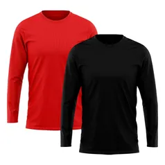 Kit 2 Camisetas Masculina Manga Longa Proteção Solar UV 50+