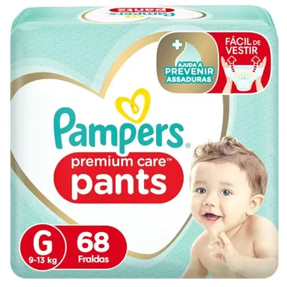 Fralda Pampers Pants Premium Care G 68 unidades