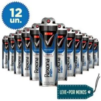 [Clube do Ricardo]  Leve Mais Pague Menos: 12 Desodorantes Aerosol Rexona Men Active 150ml por R$ 100