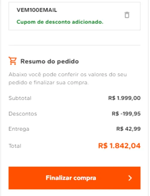 Imagem na descrição da promoção