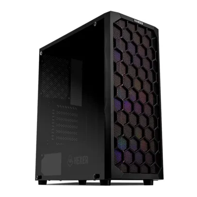 Gabinete Gamer Mancer Hexer Preto | C/ 3 fans | ATX 