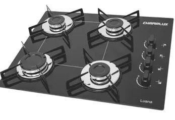 Fogão Cooktop 4 Bocas Chamalux Ultra Chama Preto Bivolt - Tronos