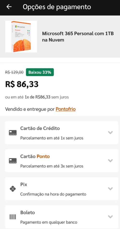 Imagem na descrição da promoção