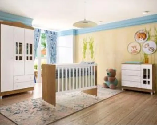 Dormitório Ariel Amadeirado Rústico Carolina Baby - R$648
