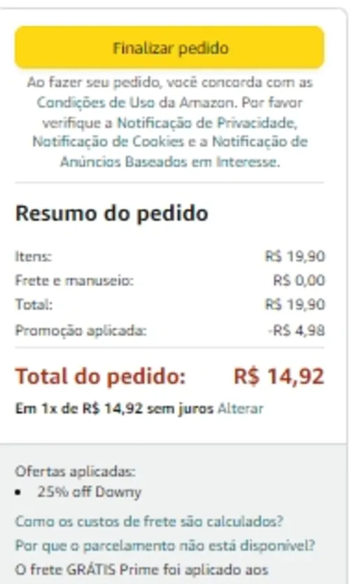 Imagem na descrição da promoção