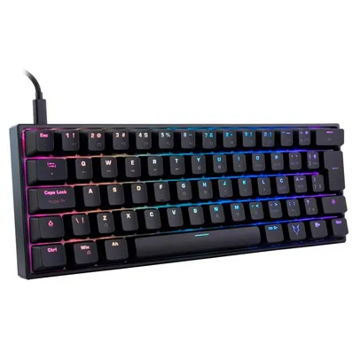 Teclado Mecânico Gamer Husky Gaming Blizzard, 60%, RGB, Switch Gateron Blue, ABNT2, Preto - HGMO024