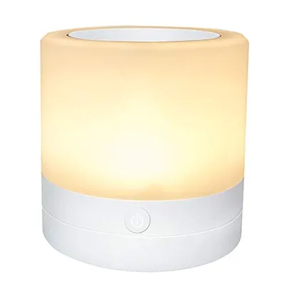 Luz noturna de LED, luminária de mesa inteligente de cabeceira com controle de toque | R$84