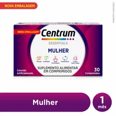 Centrum Essentials Polivitamínico Vitaminas Mulher De A A Z Com30 Comprimidos