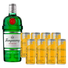 1 Gin Tanqueray London Dry 750ml + 8 Energéticos Red Bull Energy Drink Tropical Edition 250 ml