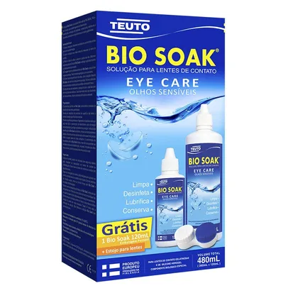 BIO SOAK SOLUÇÃO PARA LENTES DE CONTATO 360ML GRÁTIS 120ML + 1 ESTOJO