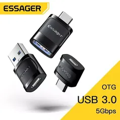 [CONTA NOVA 6,91] Kit 3 Adaptadores OTG USB A USB C e Micro USB