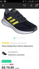 Tênis Adidas Run Falcon Masculino - Marinho | R$80