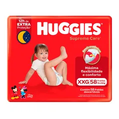 Fralda Huggies Supreme Care Tamanho XXG 58 Fraldas Descartáveis