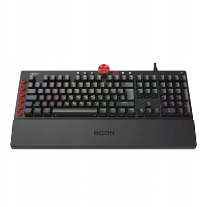 Teclado Mecânico Gamer AOC Agon AGK700 Cherry Mx Blue Macro Manager RGB Customizável ABNT2