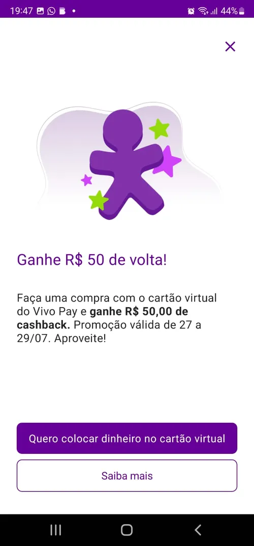 Imagem na descrição da promoção