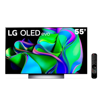Smart TV 55&quot; 4K LG OLED 55C3PSA evo 120Hz G-Sync FreeSync Bluetooth ThinQ AI Alexa Google 4HDMI