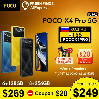 Smartphone POCO X4 Pro 5G Smartphone Telephone 108MP Triple Camera 120Hz Amoled screen 67W turbo charging Global Version