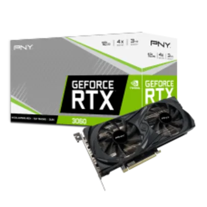 Placa de Vídeo PNY GeForce RTX 3060 Uprising Dual, 12GB, GDDR6, 192bit, VCG306012DFMPB