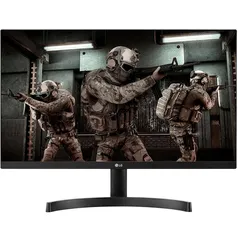 MONITOR GAMER 24'' LG FHD LED IPS 75hz 1ms HDMI VGA FREESYNC 24ML600 HD Out VESA Preto