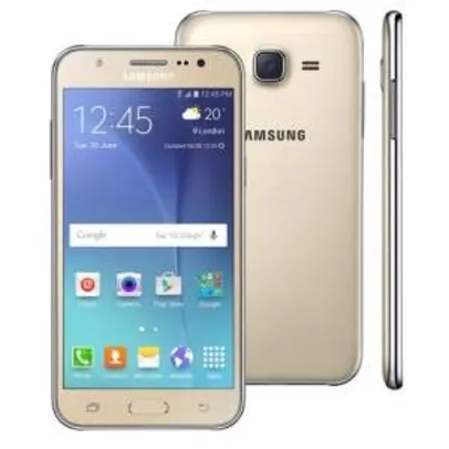 [Ponto Frio] Smartphone Samsung Galaxy J5 Duos Dourado com Dual chip, Tela 5.0", 4G, Câmera 13MP, Android 5.1 e Processador Quad Core de 1.2 Ghz por apena R$789,65 em até 6x sem juros.