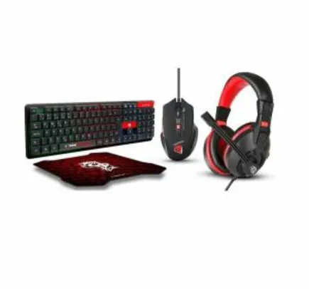 Combo Gamer 4 Em 1 Headset + Mouse + Teclado + Mouse Pad STARTER – CGST41 R$250