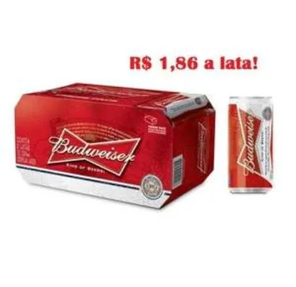 [Emporio da Cerveja] Cerveja Budweiser Lata 269 ml Caixa com 08 Unidades por R$ 15