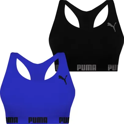 Kit 2 Top Puma Nadador Sem Costura Feminino Academia