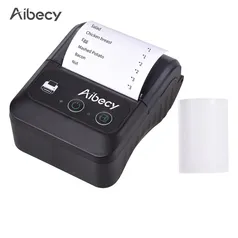 Impressora térmica de recibos Aibecy portátil sem fio bt 58mm 2 mini USB compatível com Android / iOS / Windows