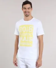 Camiseta Ano Novo "2018 Eu quero mais dinheiro" Branca