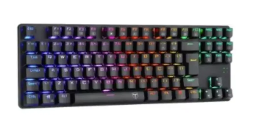 Teclado Mecanico Gamer T-Dagger Bora RGB, Switch Outemu Red, Anti-Ghosting, ABNT2, Preto - T-TGK315-RD (PT-RED)