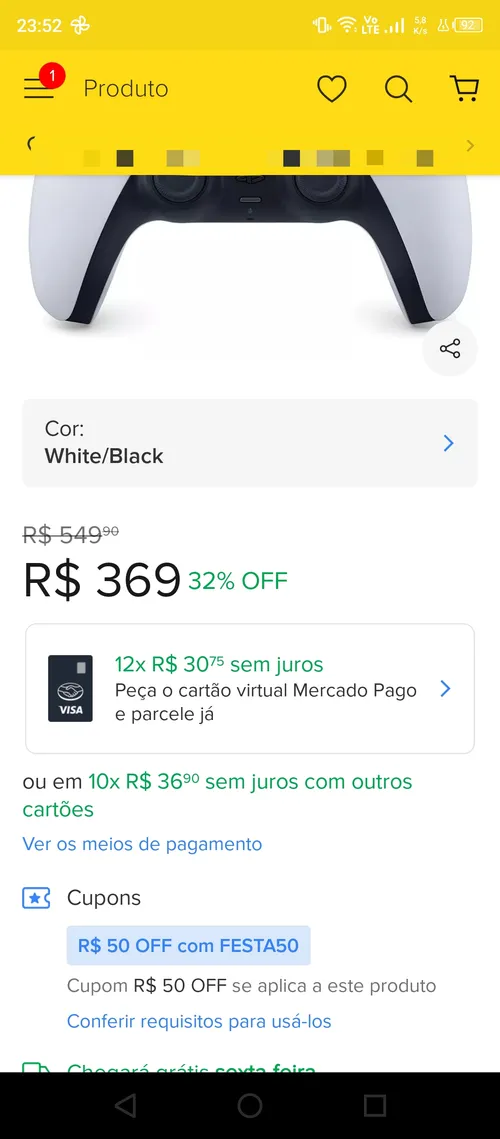 Imagem na descrição da promoção