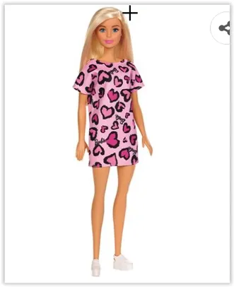 Boneca Barbie Mattel Fashion Loira Vestido Rosa | R$ 27