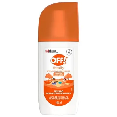 (REC)OFF! Family, Spray Repelente de Mosquitos e Insetos, Até 4h de proteção, Não Oleoso, Testado dermatologicamente, 100ml