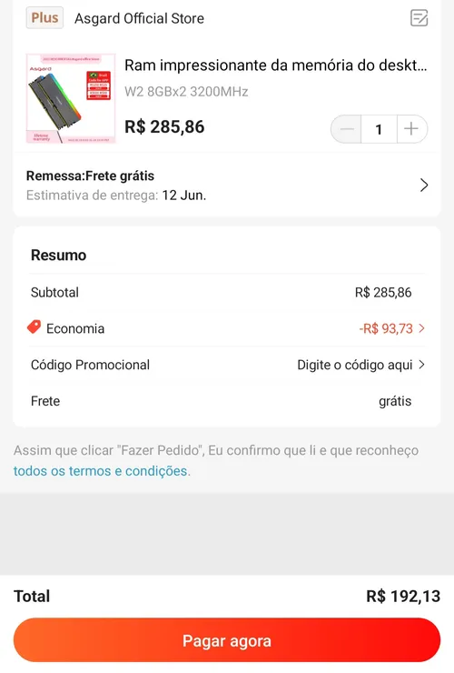 Imagem na descrição da promoção