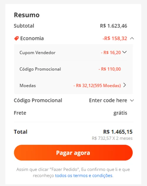 Imagem na descrição da promoção