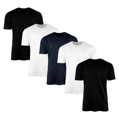 Kit 5 Camisetas AMGK Masculina Lisa Básica 100% Algodão