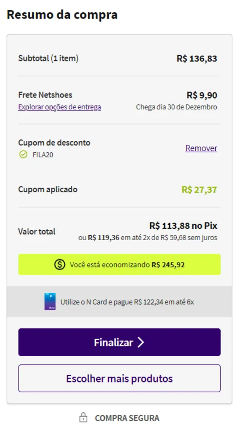 Imagem na descrição da promoção