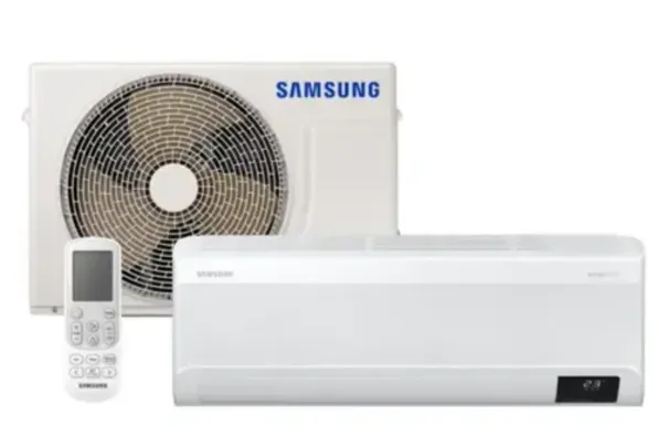 Ar-condicionado Split Inverter Samsung WindFree Connect Sem Vento 12.000 BTUs Frio AR12CVFAMWKNAZ 220V