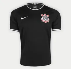 Camisa Corinthians II 19/20 s/nº Torcedor Nike Masculina - Preto e Branco