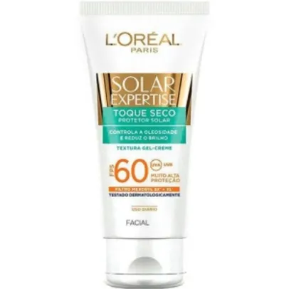[Sou BArato] Protetor Facial Solar Expertise Toque Seco FPS 60 - L'Oréal Paris de 69,99 por 24,99