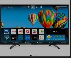 AOC Roku TV Smart TV LED 32 HD 32S5195/78 com Wi-fi, Controle Remoto com atalhos, Roku Mobile, Miracast, Entradas HDMI e USB