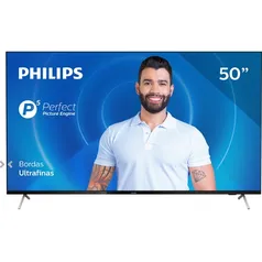 Smart TV Philips 50" UHD 4K 50PUG7625 Wi-Fi HDR10+ Dolby Vision e Dolby Atmos com Bluetooth Bordas Ultrafinas