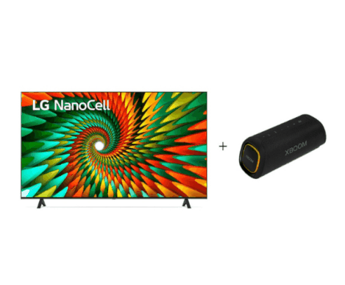 Combo Smart TV LG NanoCell NANO77 55 4K 2023 + Caixa de Som Portátil LG XBOOM Go XG7
