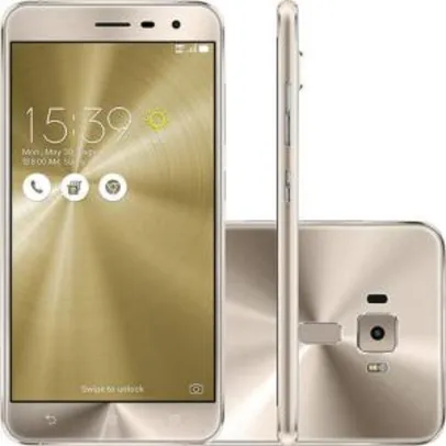 Smartphone Asus Zenfone 3 Dual Chip Android 6 Tela 5.5" 64GB 4G Câmera 16MP - Dourado - R$1170