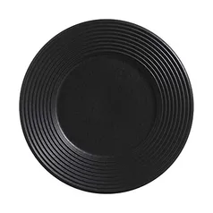 [ PRIME ] Conjunto c/ 6 Pratos de Sobremesa Nero Preto Matte Ø 19,5cm - Porto Brasil